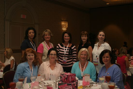 Table of Nine at Convention Officer Appreciation Luncheon Photograph 5, July 8, 2004 (image)