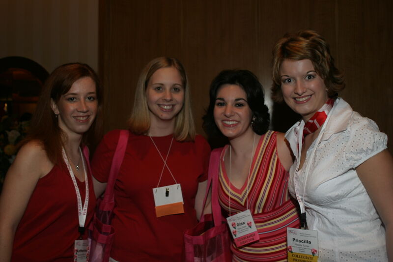 Colon, Turner, and Two Unidentified Phi Mus at Convention Photograph, July 8, 2004 (Image)