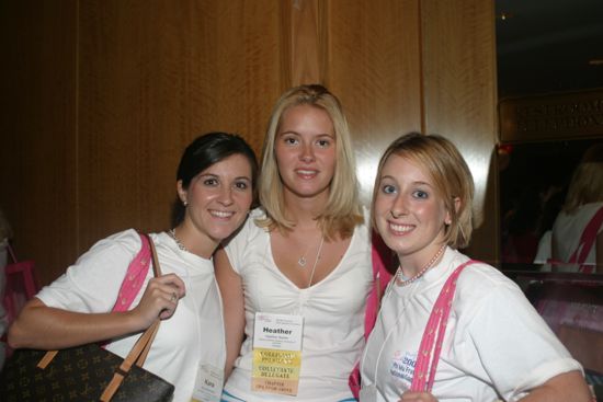 Manceaux, Baxter, and Unidentified at Convention Photograph, July 8, 2004 (image)