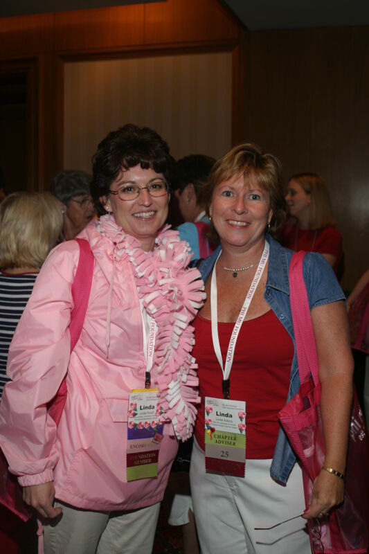Linda Riouff and Linda Adkins at Convention Photograph, July 8, 2004 (Image)