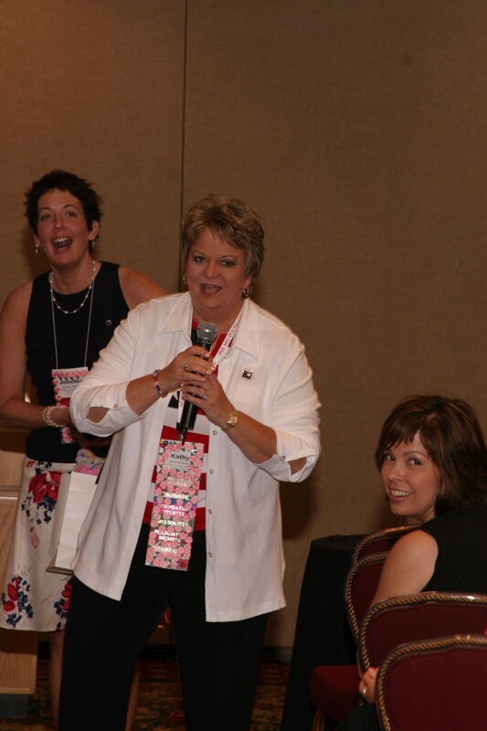 Jen Wooley and Kathy Williams Leading Convention Workshop Photograph, July 8, 2004 (Image)