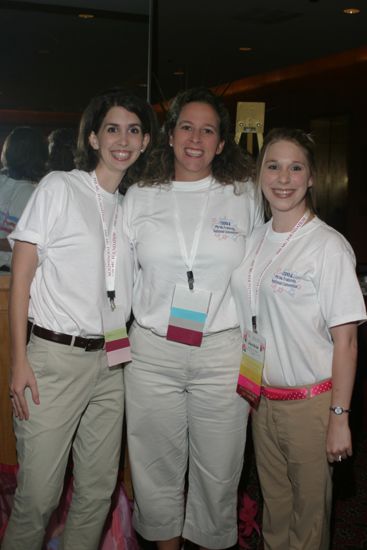 Jackie Johnson and Two Unidentified Phi Mus at Convention Photograph, July 8, 2004 (image)