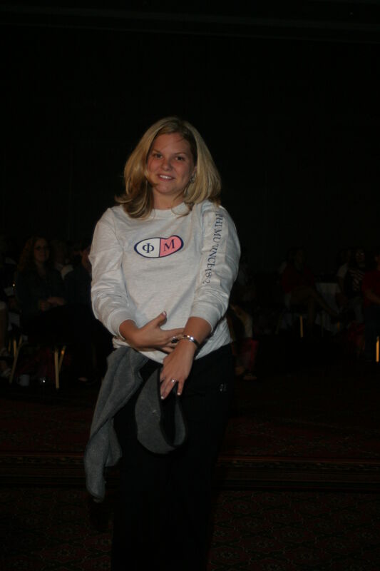 Unidentified Phi Mu in Convention Fashion Show Photograph 8, July 8, 2004 (Image)