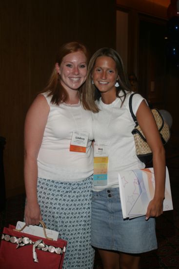 Lindsay Joyner and Meg Nunn at Convention Photograph, July 8, 2004 (image)