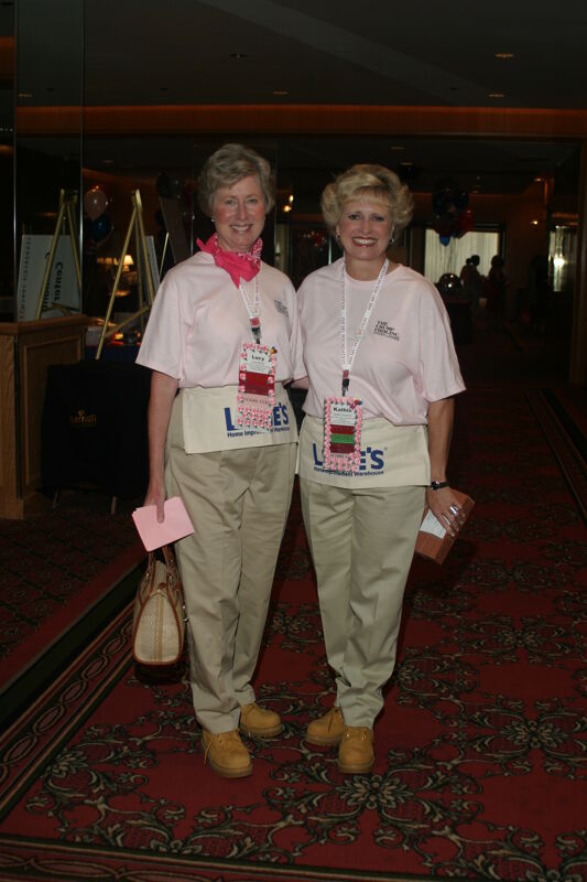 July 8 Lucy Stone and Kathie Garland in Construction Worker Costumes at Convention Photograph Image
