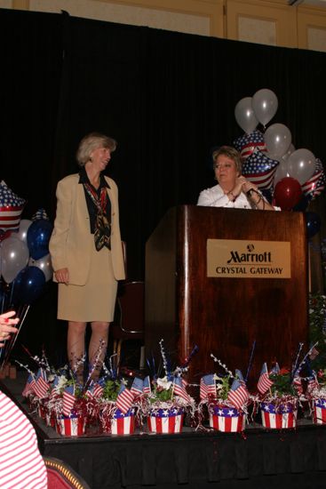 Kathy Williams Introducing Gale Norton at Convention Photograph 1, July 8, 2004 (image)