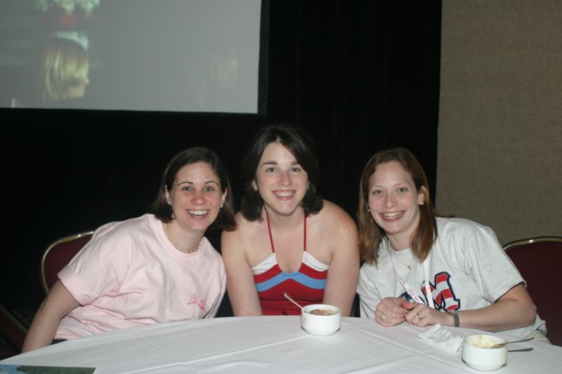 Three Unidentified Phi Mus at Convention Photograph 6, July 8, 2004 (Image)