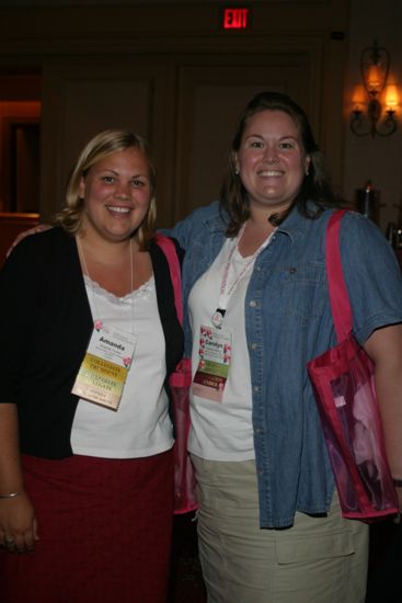 Amanda Tucker and Carolyn Hering at Convention Photograph, July 8, 2004 (image)