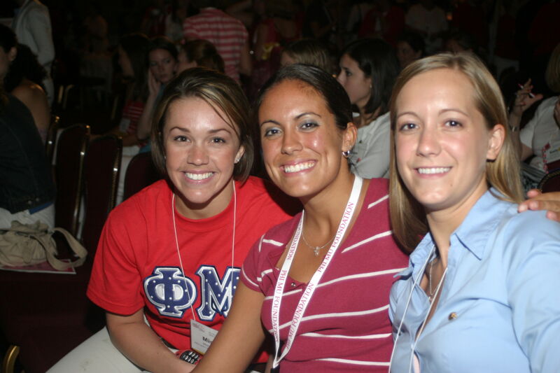 Three Unidentified Phi Mus at Convention Photograph 5, July 8, 2004 (Image)