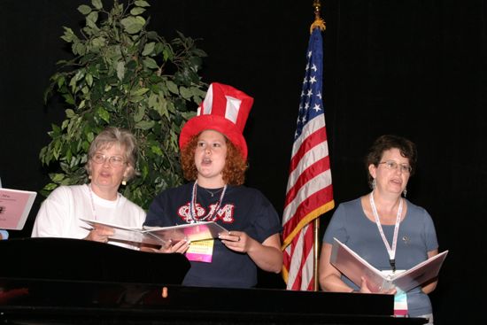 Convention Choir Singing at Red, White, and Phi Mu Dinner Photograph 7, July 8, 2004 (image)