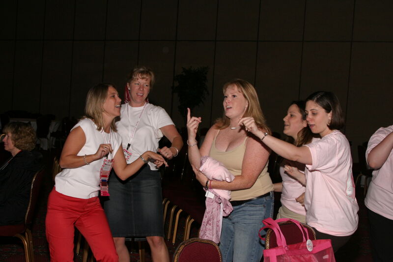 Five Phi Mus Dancing at Convention Photograph, July 8, 2004 (Image)