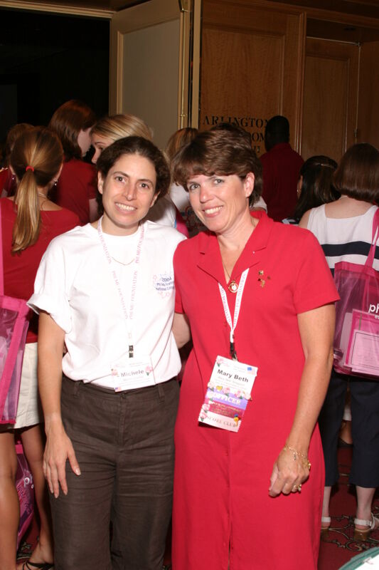Michele Buckley and Mary Beth Straguzzi at Convention Photograph 2, July 8, 2004 (Image)