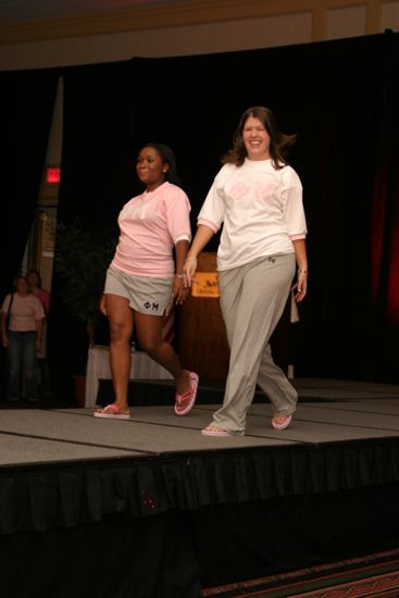 Two Phi Mus in Convention Fashion Show Photograph 2, July 8, 2004 (image)