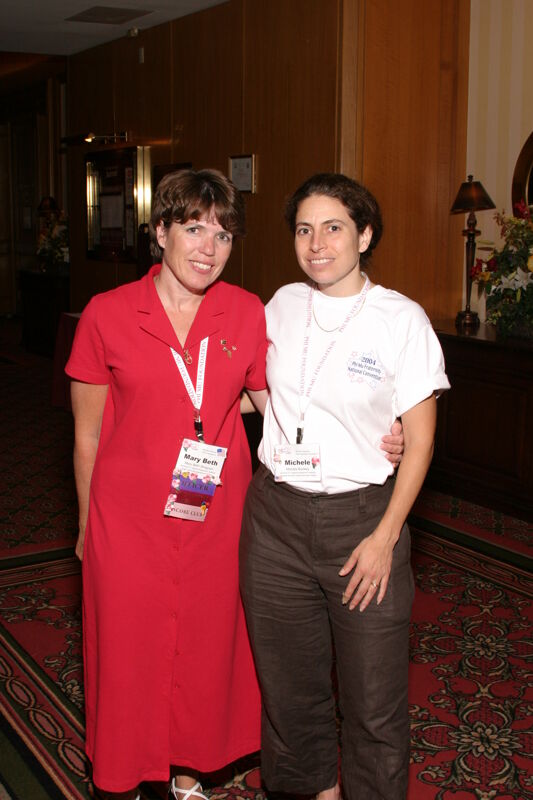 Michele Buckley and Mary Beth Straguzzi at Convention Photograph 3, July 8, 2004 (Image)