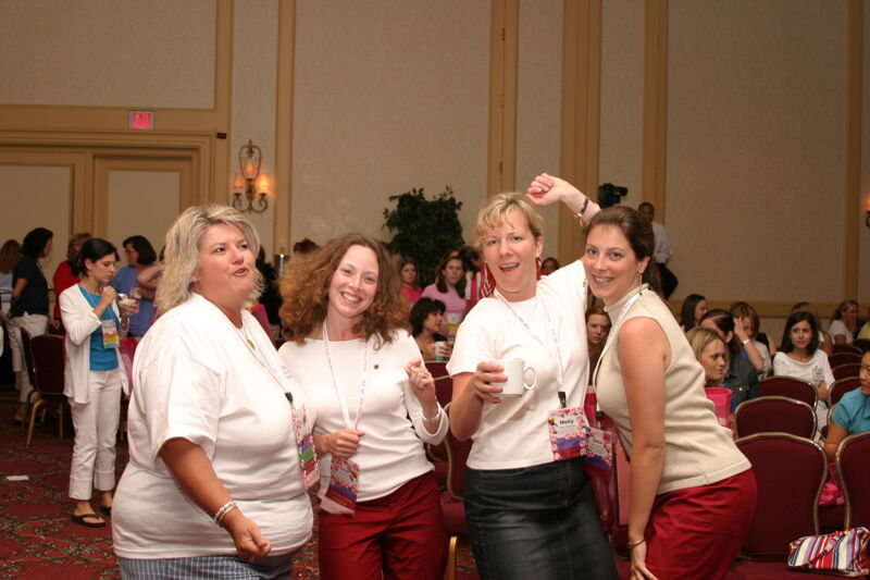 Four Phi Mus Dancing at Convention Photograph, July 8, 2004 (Image)