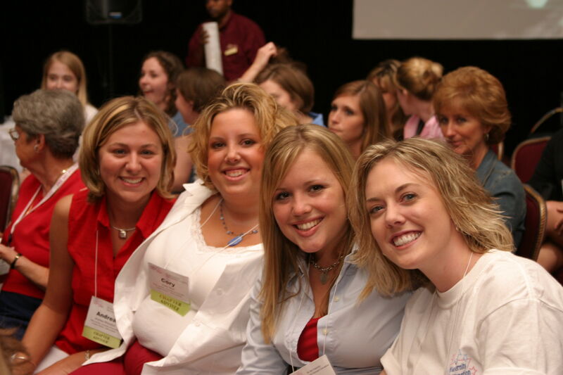 Four Unidentified Phi Mus at Convention Photograph 3, July 8, 2004 (Image)