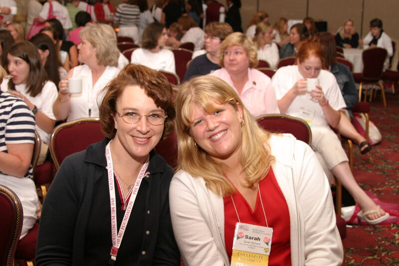 Sarah Richard and Unidentified at Convention Photograph, July 8, 2004 (Image)