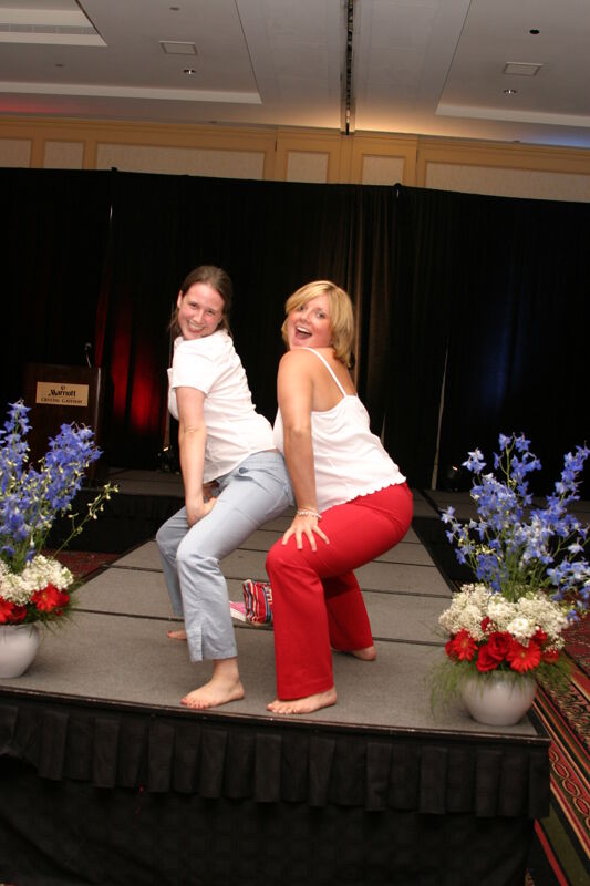 Two Phi Mus in Convention Fashion Show Photograph 6, July 8, 2004 (Image)