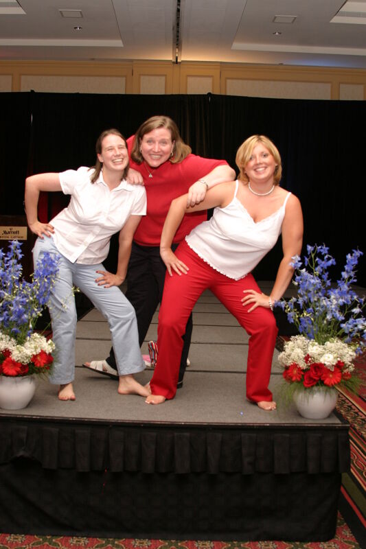 Three Phi Mus in Convention Fashion Show Photograph, July 8, 2004 (Image)