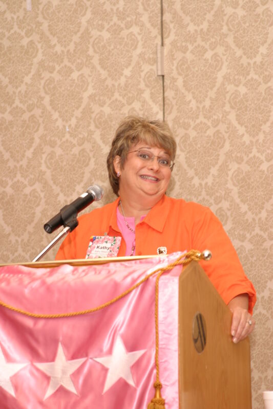 July 9 Kathy Williams Speaking at Convention Foundation Awards Presentation Photograph 1 Image