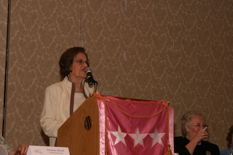 Joan Wallem Speaking at Convention Foundation Awards Presentation Photograph 2, July 9, 2004 (Image)