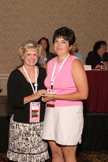 Kathie Garland and Unidentified at Convention Foundation Awards Presentation Photograph 2, July 9, 2004 (image)