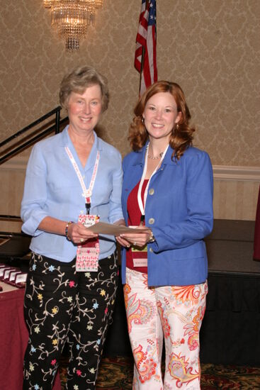 Lucy Stone and Unidentified at Convention Foundation Awards Presentation Photograph 2, July 9, 2004 (image)