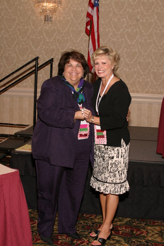 Kathie Garland and Margo Grace at Convention Foundation Awards Presentation Photograph, July 9, 2004 (Image)