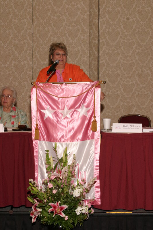 July 9 Kathy Williams Speaking at Convention Foundation Awards Presentation Photograph 2 Image