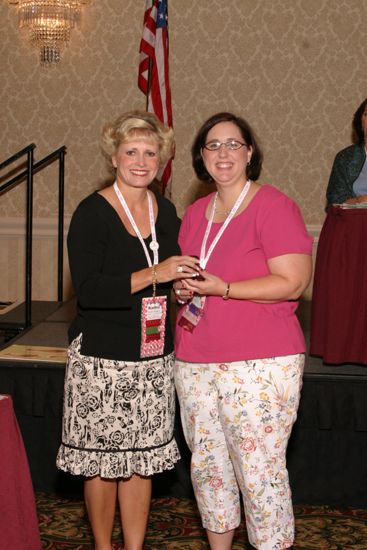 Kathie Garland and Unidentified at Convention Foundation Awards Presentation Photograph 1, July 9, 2004 (image)