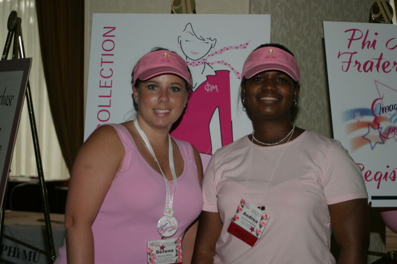 Serena White and Andrea Hackney at Convention Photograph 1, July 9, 2004 (Image)