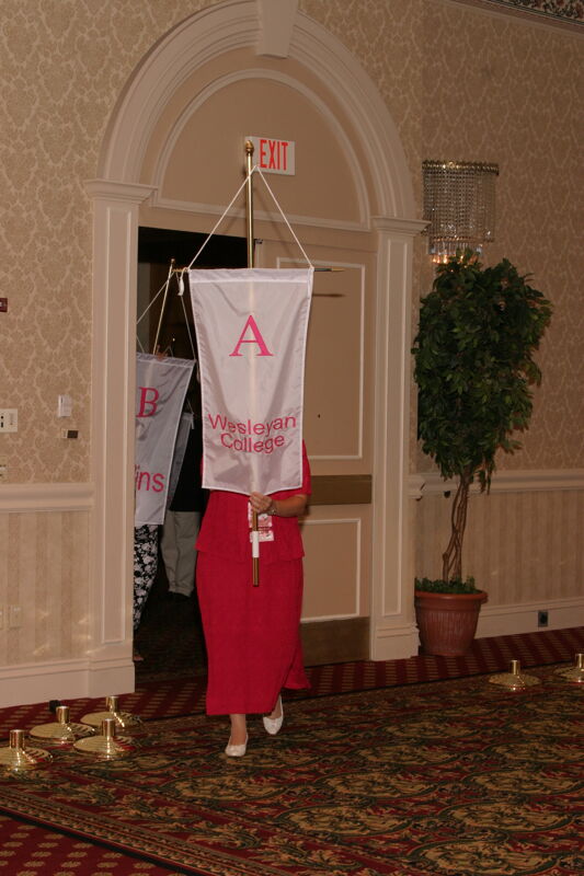 July 9 Unidentified Phi Mu With Alpha Chapter Banner in Convention Parade of Flags Photograph Image