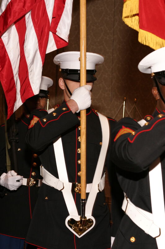 Marine Corp Members in Convention Parade of Flags Procession Photograph 3, July 9, 2004 (Image)