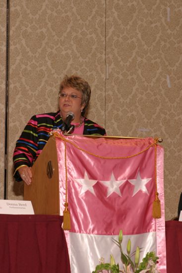 Kathy Williams Speaking at Convention Parade of Flags Photograph 4, July 9, 2004 (image)