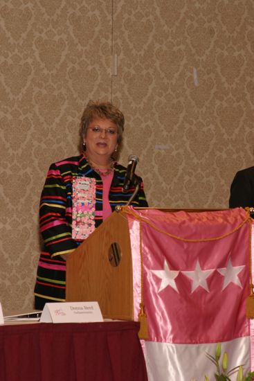 Kathy Williams Speaking at Convention Parade of Flags Photograph 2, July 9, 2004 (image)