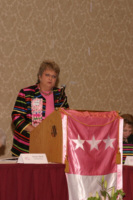 July 9 Kathy Williams Speaking at Convention Parade of Flags Photograph 3 Image