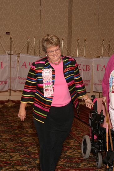 Kathy Williams in Convention Parade of Flags Procession Photograph, July 9, 2004 (image)