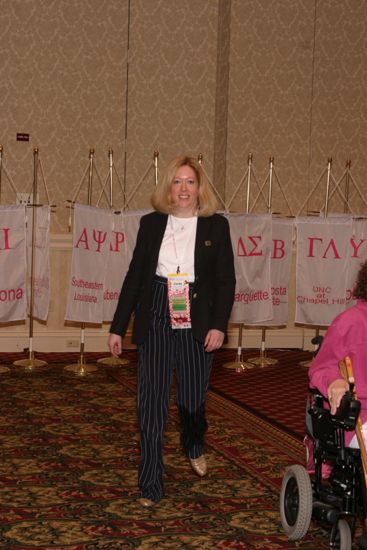 Cindy Lowden in Convention Parade of Flags Procession Photograph, July 9, 2004 (image)