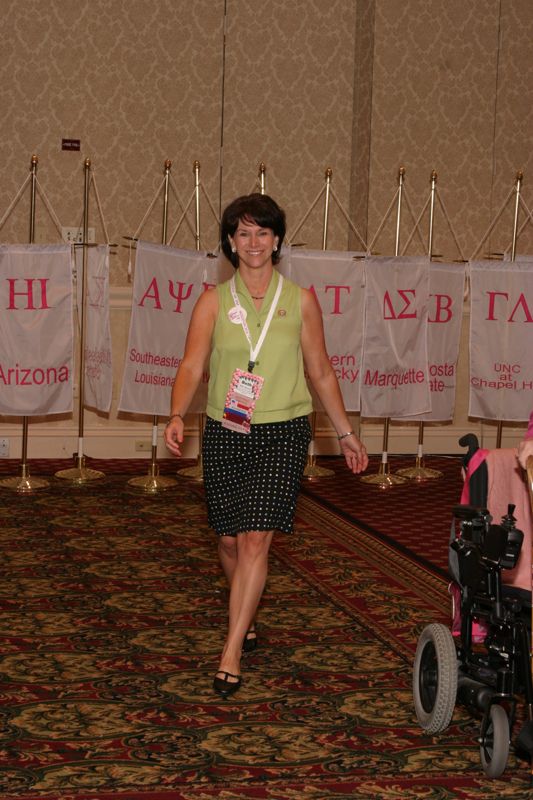 Beth Monnin in Convention Parade of Flags Procession Photograph, July 9, 2004 (Image)