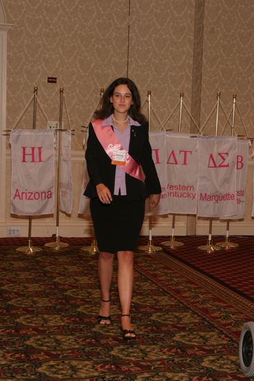 Christy Satterfield in Convention Parade of Flags Procession Photograph, July 9, 2004 (image)