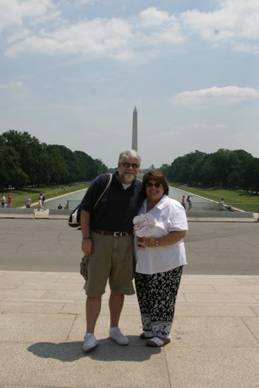 Margo Grace and Husband by Washington Monument During Convention Photograph 2, July 10, 2004 (image)