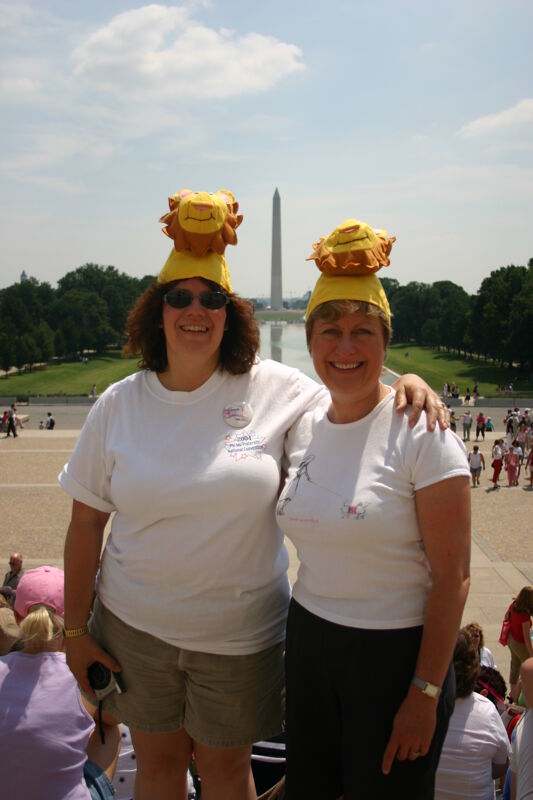 Two Unidentified Phi Mus on Washington Mall During Convention Photograph 2, July 10, 2004 (Image)