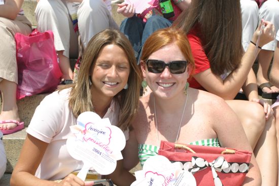 Two Unidentified Phi Mus at Lincoln Memorial During Convention Photograph 3, July 10, 2004 (image)