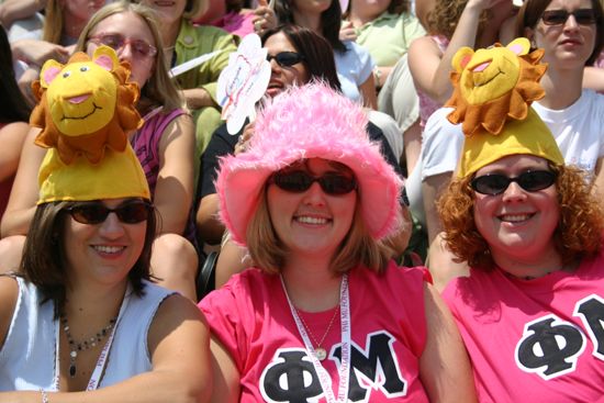 Three Phi Mus on Lincoln Memorial Steps During Convention Photograph 2, July 10, 2004 (image)