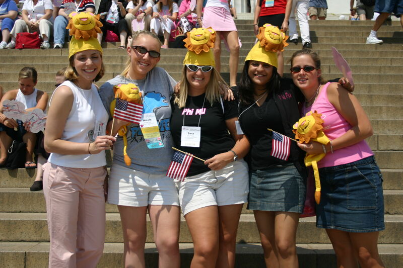 July 10 Five Phi Mus on Lincoln Memorial Steps During Convention Photograph Image
