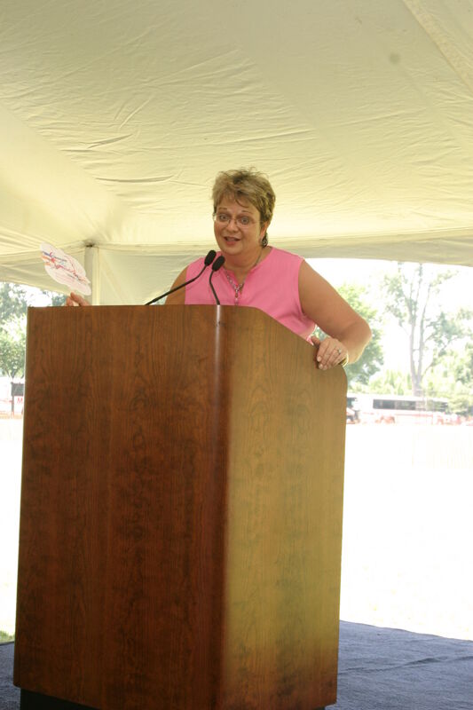 Kathy Williams Speaking at Convention Outdoor Luncheon Photograph 2, July 10, 2004 (Image)