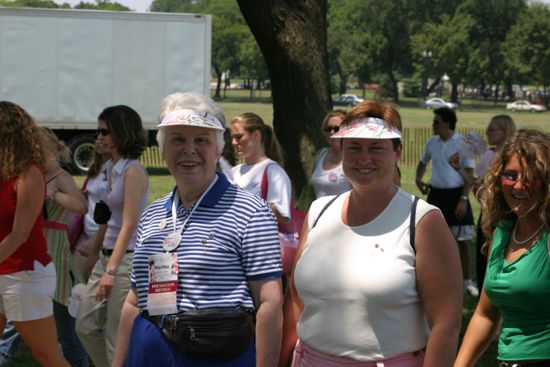 Phi Mus Walking to Convention Outdoor Luncheon Photograph 1, July 10, 2004 (image)