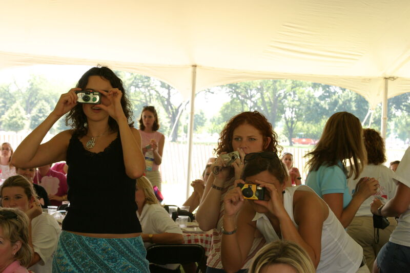 Phi Mus Taking Photographs at Convention Outdoor Luncheon Photograph 2, July 10, 2004 (Image)