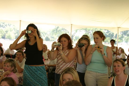 Phi Mus Taking Photographs at Convention Outdoor Luncheon Photograph 4, July 10, 2004 (image)