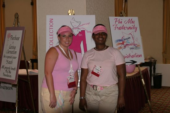 Serena White and Andrea Hackney at Convention Photograph 2, July 9, 2004 (image)